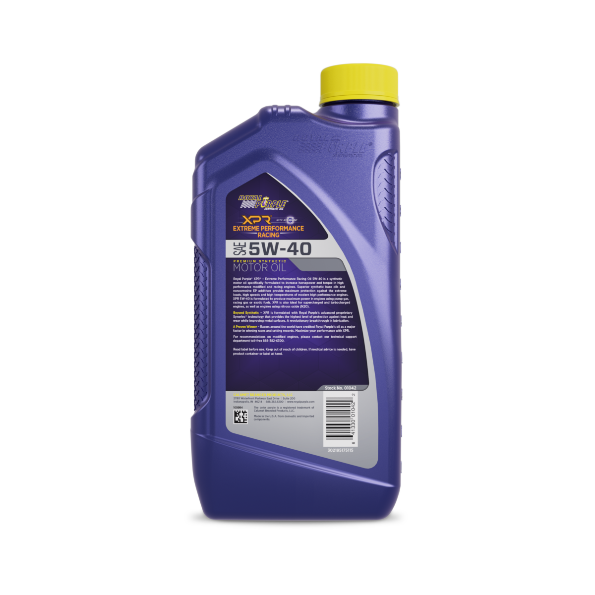 Royal Purple 1qt Xpr 5w 40 Back 1500 Lowres Transparent 01042